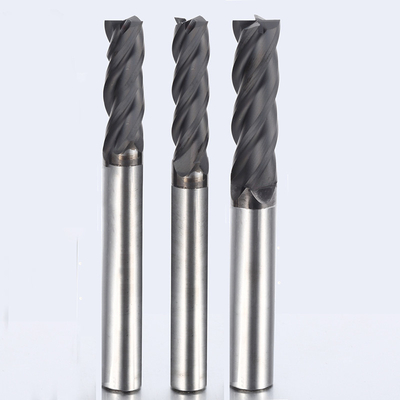 Diamond Coated Tungsten Carbide 4 molinos de extremo largos de la flauta 10m m para el grafito