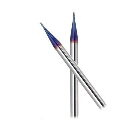 Molinos de extremo micro del carburo de tungsteno 0.4m m 2 flautas Hrc55