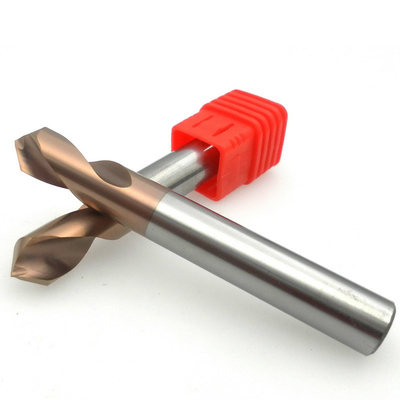 Dos taladro del punto de los taladros de carburo de tungsteno de las flautas 4m m para los taladros de acero