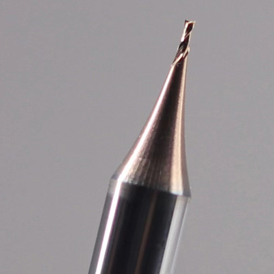 Carburo de tungsteno revestido nano molino de extremo de 0,4 milímetros Hrc65